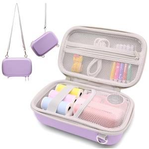 PLEAVEE Instant Print Film Camera Case for Kid Cameras & Digital Video Camera, Hard Storage Holder Organizer Bag Compatible with ESOXOFFORE/Dylanto/DUDUDRAGON/GREENKINDER/HiMont and More (Purple)