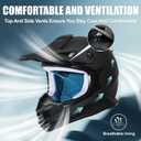 Kids Dirt Bike Helmets Youth ATV Helmet, Kids Motocross Helmet for Off Road, UTV, BMX, Street Riding Motorcycle Helmet with Goggles Gloves, DOT Approved, S