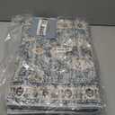 Uphome Bathroom Rugs Runner, Distressed Farmhouse Boho Blue Bath Mat, Non Slip Washable Long Bath Rugs, Vintage Traditonal Soft Velvet Bathroom Runner for Bathtub Sink Shower, 18x47 inch