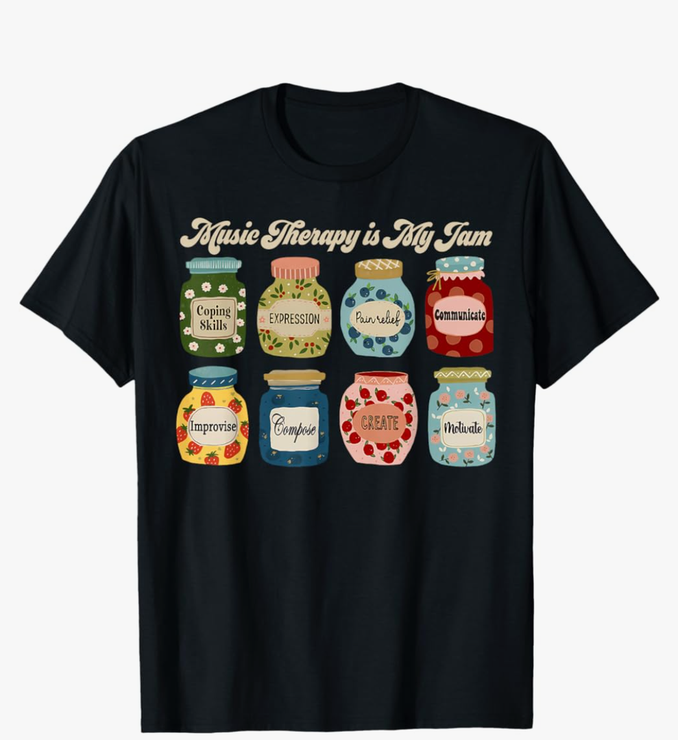 Music Therapy is My Jam Musician Music Therapy Music Teacher T-Shirt S