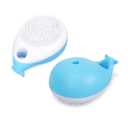 Blue Whale-Shape Dog Bath Brush with Shampoo Dispenser Dog Washing Brush Deshedding Comb with Massage Pin Pet Grooming Tool for Dogs and Cats Remove Loose Hair Knots Gentle Deep Cleansing
