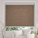 Persilux Roller Shades Light Filtering Cordless Free-Stop Roller Blinds for Windows (Brown 31" W x 72" H) Natural Woven UV Protection Privacy Window Shades for Home, Living Room, Office, Doors, Patio