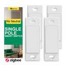 Zigbee Smart Switch no Neutral Required | 4 Pack Smart Light Switch Compatible with Alexa and Work with Google Home, Smart Home Devices