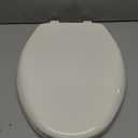 Bemis Aurora Slow Close Toilet Seat, Easy Clean Hinges and Adjustable Perfect Fit Plastic Seat, Made in USA, Elongated, Biscuit