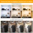 7.9 inch Motion Sensor Under Cabinet Light, 3 Color Temperature Dimmable Rechargeable Magnetic Closet Light Wireless Under Counter Light 5-Pack