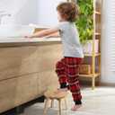 GOBAM Bamboo Step Stool, 7.3 inches - Sturdy Foot Stool for Adults and Kids, Portable Wooden Stool for Kitchen, Bathroom, Bedroom, or Toy Room - 300 lbs Capacity
