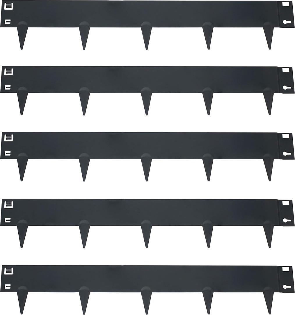 Sunnydaze 16.7' Metal Landscape Edging Border - 5-Pack of 42 x 7" Steel Garden Edging for Landscaping - Gray - Straight
