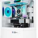 Micro ATX PC Case, Gaming MATX PC CASE with 3 PWM ARGB Fans Pre-Installed, Type-C Full-View Dual Tempered Glass, Cpmputer CASE White