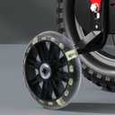 KUMGROT Training Wheels Bicycle, Multicolored Flash Mute Bikes Replacement Training Wheels for 12 14 16 18 20 Inch Bikes (1 Pair Black)