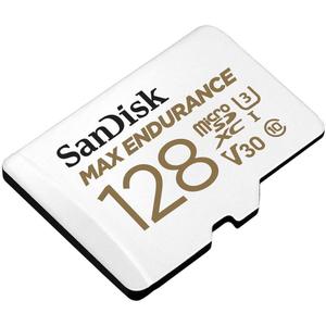 SanDisk 128GB MAX Endurance microSDXC Card with Adapter for Home Security Cameras and Dash cams - C10, U3, V30, 4K UHD, Micro SD Card - SDSQQVR-128G-GN6IA