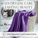 DECOLURE Satin Bed Sheets - 3 Piece Luxury Silky Twin Size Bedding Set - Softer Than Silk, Wrinkle-Free with 15 Deep Pocket Fitted Sheet, Perfect for Hair & Skin, Gifts for Women (Purple)