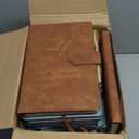 Kosiz 40 Pcs Employee Appreciation Gifts Bulk Inspirational A5 Leather Notebooks Journal with Pens Thank You Gift for Coworker Staff Social Worker Teacher Nurse Office Gifts (Multicolor)