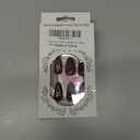 4 x Red Press On Almond French Tip False Nails with Bow Cherry Design Glue On Acrylic Full Cover Stick On Artificial Nails for Women Winter Manicure 24Pcs (Standard, Style-31)