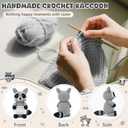 JoycuFF Sister Birthday Gifts Mini Raccoon Birthday Gifts for Sister Positive Crochet Animals Cheer Up Gift for Sisters Handmade Emotional Support Crochet