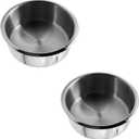 Stainless Steel Drop-in Cup Holder Jumbo Drop in Drink Cup Holder Replacement Cup Holder for Poker Table Sofa Couch Car RV Boat Yacht (103*39mm/4.06*1.54''2 PCS)