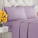 King Size 4 Piece Sheet Set - Extra Soft, Breathable And Cooling Sheets - Hotel Luxury Durable Bed Sheets for Women & Men - Deep Pockets, Easy-Fit & Wrinkle-Free Sheets - Lilac Oeko-Tex Bed Sheet Set