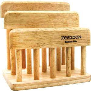 ZEESOON Beach Wooden Dual Cutting Board Rack Chopping Board Organizer Stand Holder Kitchen, Cutting Boards for Kitchen with Holder, Pantry Organization, Kitchen Cabinet Organizer