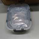 [10-Pack] Glass Meal Prep Containers with Lids, MCIRCO Food Storage Containers with Snap Locking Lids, Airtight Lunch Containers, Microwave, Oven, Freezer and Dishwasher (gray)