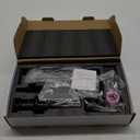 RUMOSE LED Bathroom Faucets Set Matte Black 8 inch Bathroom Sink Faucet 3 Hole with Pop Up Drain Widespread Lavatory Waterfall Vanity Faucet with 3 Colors Light Changing Stainless Steel Deck Mounted