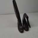 Athlefit Women's Knee High Boots Fashion Chunky Heel Square Toe Tall Boots Side Zipper Long Boots, Tan, 7.5