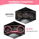 RT-TCZ for Jeep JL Dashboard Instrument Panel Gauges Trim Ring Cover for Jeep Wrangler JL JLU Gladiator JT 2018-2023 Pink Interior Accessories 3pcs
