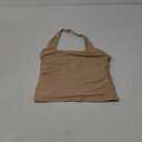 SUUKSESS Women Halter Tank Tops Double Lined Backless Y2K Trendy Going Out Tops (Small, Nude)