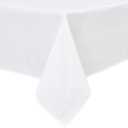 Hiasan Faux Linen Rectangle Tablecloth - Wrinkle and Stain Resistant Washable Table Cloth for Kitchen Dining Room Holiday Table Cover for Dinner, White, 70 x 120 Inch