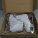 Figure Ice Skates for Beginners - White Comfortable Leather Ice Skates for Women, Men, Boys & Girls (Womens Size-6/Mens Size 4.5)