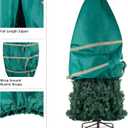 Christmas Tree Storage Bag - Upright Zippered Canvas Cover for 9-Foot Artificial Trees with Buckle Straps and Cinch by Tiny Tim Totes (Green)