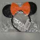 CLGIFT Sparkly Mouse Ears, Custom Silver, Gold, Blue, and Classic Red Sequin Mickey Ears Orange