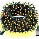 Dazzle Bright 300 LED Christmas String Lights, 100 FT Connectable Waterproof String Lights Green Wire with 8 Modes, Christmas Decorations for Indoor Outdoor Xmas Party Yard Garden (Warm White)