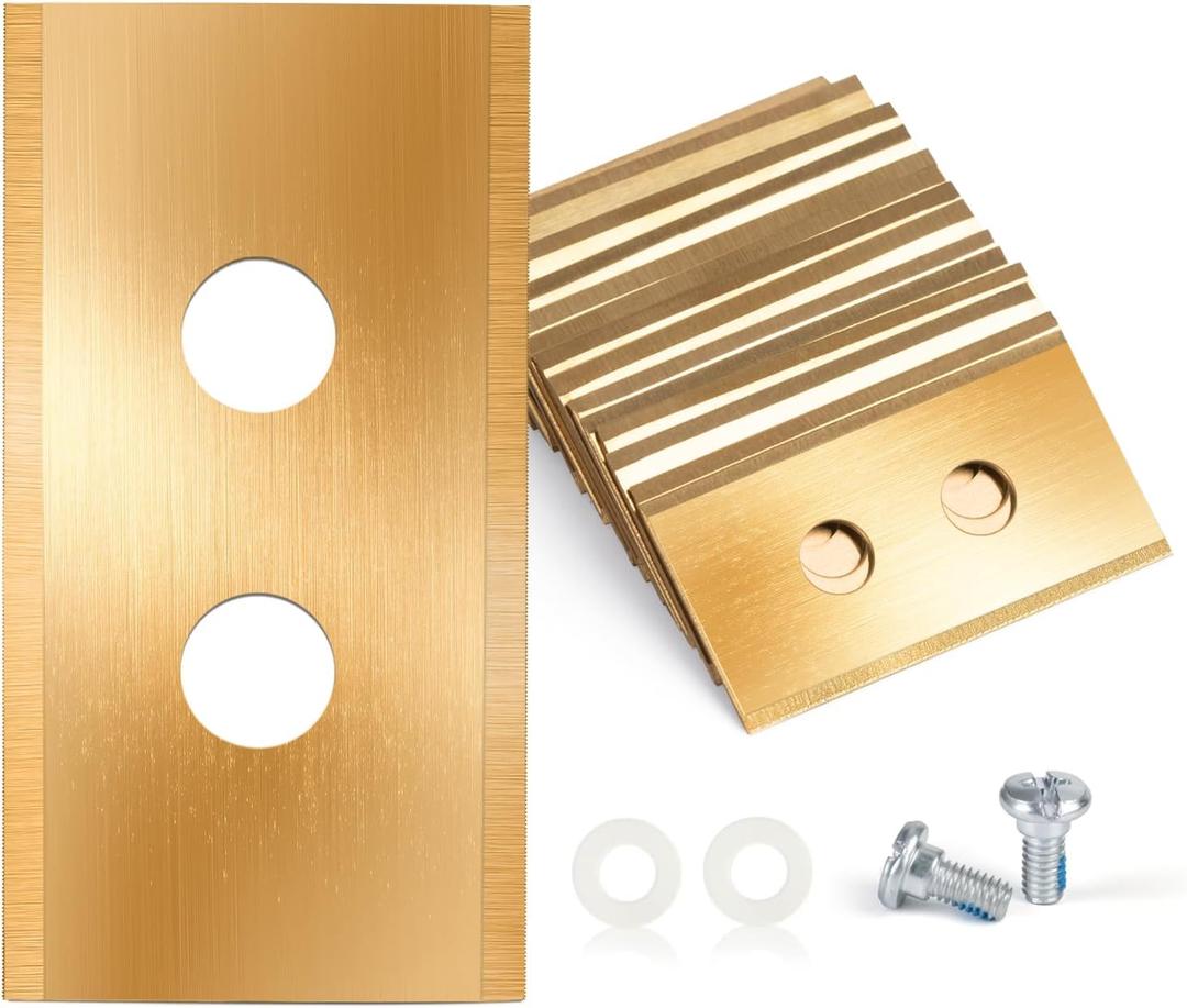 Huazu Replacement Blades for Mammotion Luba & Yuka All Series, 36pcs Titanium-Coated Robotic Replacement Lawn Mower Blades with Washers & Screws