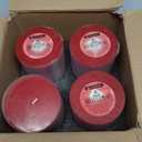 Light In The Dark 4 Red Apple Cinnamon Scented Pillar Candle 3 Inch Tall X 3 Inch Wide