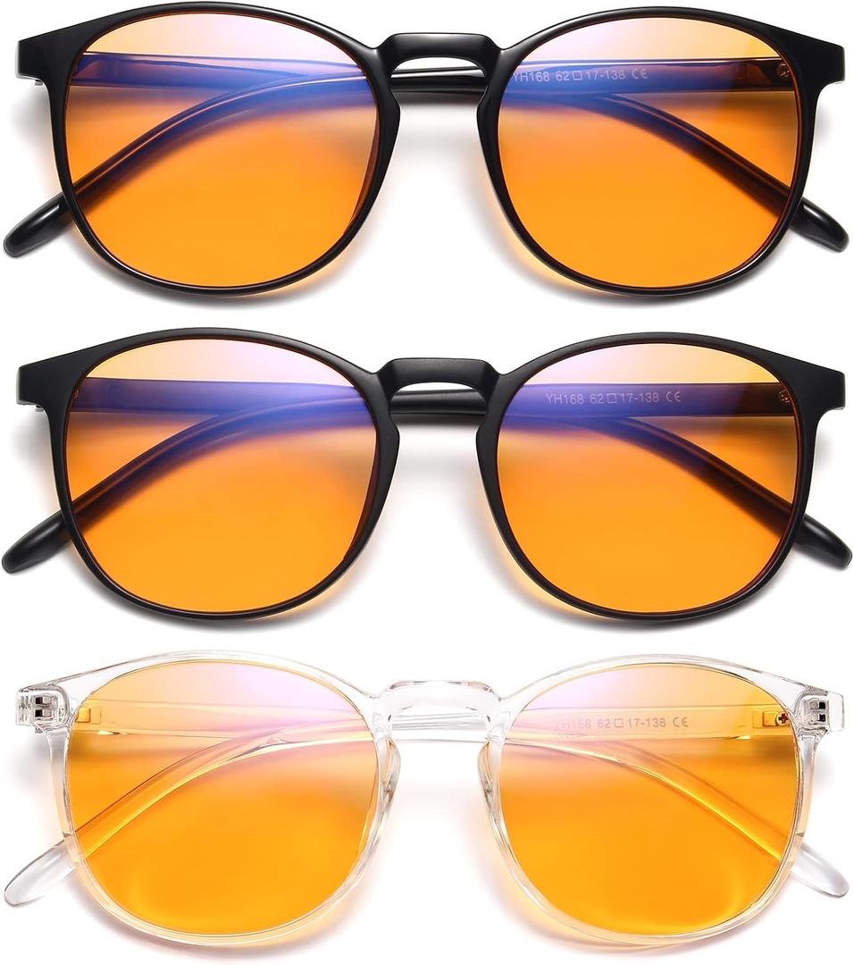 IBOANN Iconic Blue Light Glasses for Woman - Computer Glasses up to 99% Blue Light Blocking - Anti Eyestrain & UV Glare (A11 negro mate, negro y transparente)