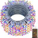 KNONEW 600ft 1500 LED Outdoor Christmas String Lights 8 Modes & Timer Fairy Light Plug in Waterproof Hanging Lighting for Xmas Yard Tree Wedding Party Holiday Decorations(Multicolor)
