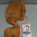 Women Blonde Anime Cosplay Wig with Wavy Hair Synthetic Fabric Wig Cap for Comic Con, Anime Cosplay Show, Halloween