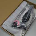 Rywuanku Matte Black Bathroom Faucet Waterfall Spout, Single Handle Sink Faucet with Pop-up Drain & Deck Plate, Modern 1 Hole Vanity Faucet for Vessel Sink