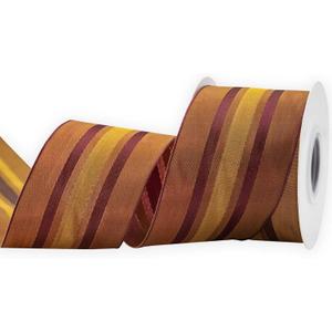Brown Wired Edge Ribbon,2-1/2 Inch 10 Meters Spool,Use for DIY Gift Wrapping Wreath Floral Arrangement Bow Decoration