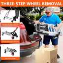 2-in-1 Convertible Hand Truck, 400 LBS Platform Dolly with 4 Wheels