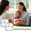 2 x BUSOHA 2 Pack Stainless Steel Kids Plate with Suction - 9.4"X 8.6" Divided Toddler Baby Plates with Silicone Sleeves 2-in-1 Non-Slip Anti Breakage Metal Toddler Bowls (Blue + Beige)