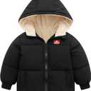 Baby Winter Coats, Outerwear for Toddler Kids Infants Boys Girls Light Puffer Warm Hooded Down Jacket for 2-7 Years (4-5T, Black)