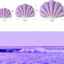 YRXRUS Shell Throw Pillows, Light Purple Shell Shaped Pillow, Small Cute Seashell Decorative Pillow Ocean Series Cushion for Bedroom Living Kids Room Gifts Pillow 11 X 8 Inch