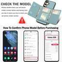 for Samsung Galaxy S26 Wallet Case, 2-in-1 Detachable Magnetic Wallet Case, Card Holder RFID Blocking, Fashionable Faux Leather Card Slot & Folding Design (Blue)