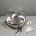 Outdoor Hanging Ceiling Fans with Lights,Gazebo Fan with Hook Remote&APP Control,Dimmable Hanging Fan with Plug in Cord for PergolaPatios,BLACK