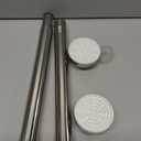 TEECK Shower Curtain Rod, 32-43 inch Adjustable Spring Tension Curtain Rod, Never Rust Anti-Slip Shower Curtain Rod for Bathroom, No Drilling, Never Collapse, Easy to Use, Silver