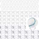 Amyhill 100 Pcs Crystal Sphere Stand Acrylic Sphere Stand Clear Plastic Single Egg Holder for Golf Ball Tennis Baseball Softball Marbles Collections ,3 Size