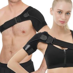 Shoulder Brace for Men and Women for Torn Rotator Cuff,Arm Sling Shoulder Immobilizer,Shoulders Compression Sleeve and Support For Pain Relief,Adjustable,Suitable for Both Left and Right Arms (1, Black)