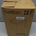 CEROELDA 3 Pack Bathroom Can with Lid, 10L/2.6 Gal Small Garbage Can with Press Top Lid, Slim Plastic Waste Basket for Toilet, Office, Bedroom