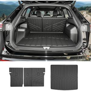 Cargo Liners for 2025-2026 VW Volkswagen Tiguan 5 Seats Trunk Mat with Seat Back Cover Accessories, All Weather Rear Cargo Mat Backrest Protector(Only fit 5 Seats)
