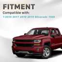 Front Bumper Skid Plate Chrome Compatible With Chevrolet Silverado 1500 2016 2017 2018 2019 Replace 23243083 GM1044128